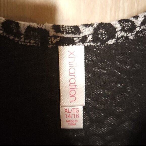 Xhilaration Girls Black White Cheetah Animal Print Fit Flare Dress 14-16 - Picture 5 of 6